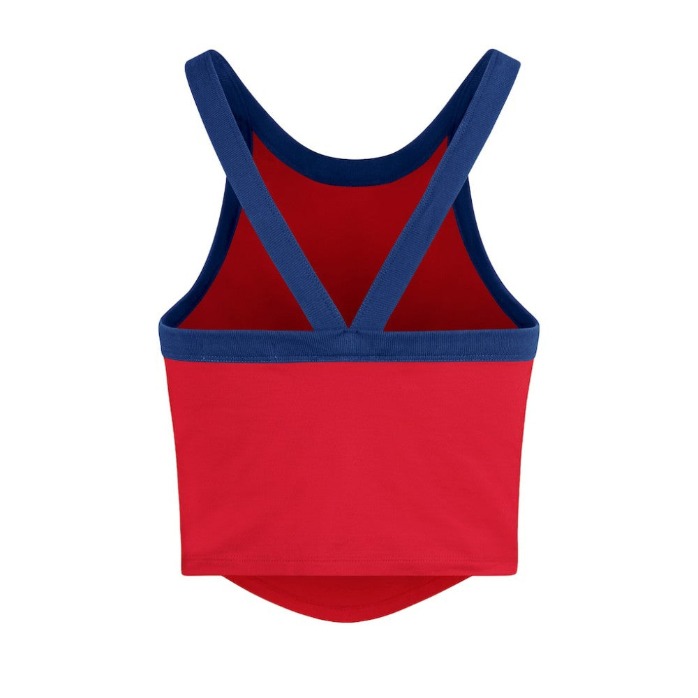Philadelphia Phillies '47 Women's Trendy Team Rally Sporty Cropped Racerback Tank Top - MLB