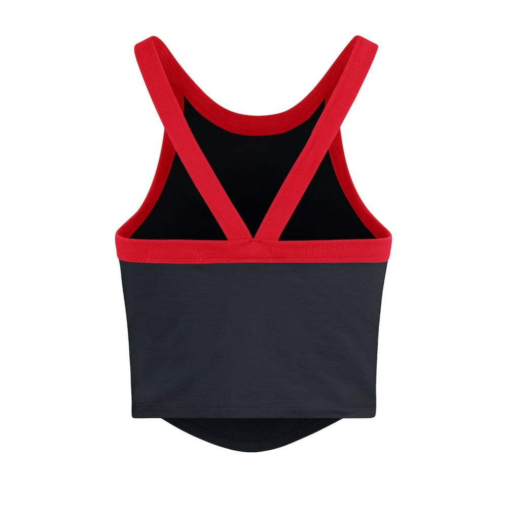 Atlanta Braves '47 Women's Trendy Team Rally Sporty Cropped Racerback Tank Top - MLB