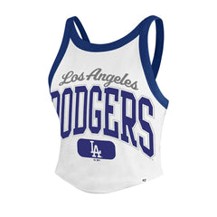 Los Angeles Dodgers '47 Women's Trendy Team Rally Sporty Cropped Racerback Tank Top - MLB