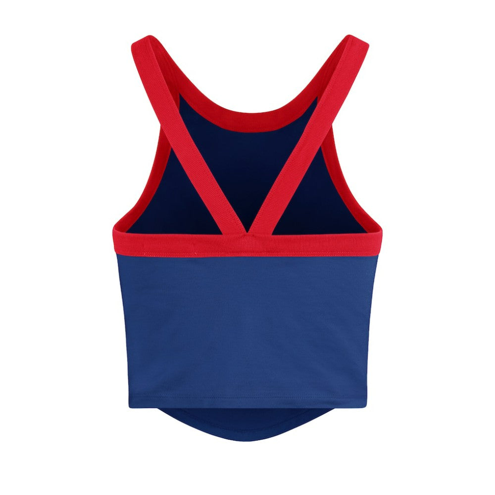 Chicago Cubs '47 Women's Trendy Team Rally Sporty Cropped Racerback Tank Top - MLB