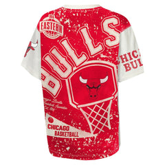 Chicago Bulls Outerstuff Youth Top Player All-Over-Print T-Shirt Cream - NBA