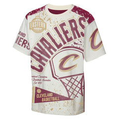 Cleveland Cavaliers Outerstuff Youth Top Player All-Over-Print T-Shirt Cream - NBA
