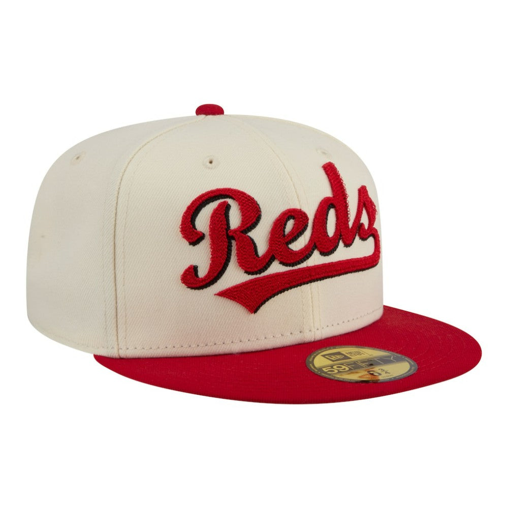 Cincinnati Reds New Era Two-Tone Stitch 59FIFTY Fitted Hat - MLB
