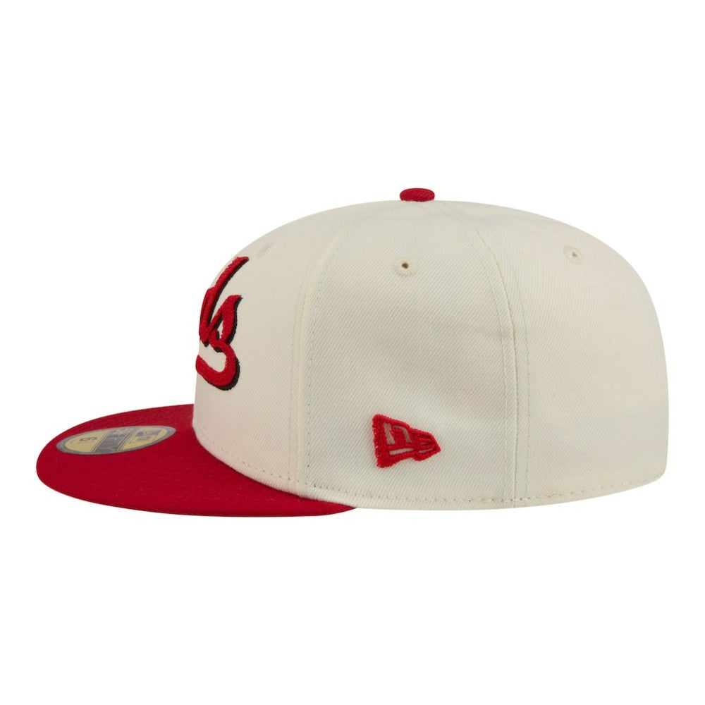 Cincinnati Reds New Era Two-Tone Stitch 59FIFTY Fitted Hat - MLB