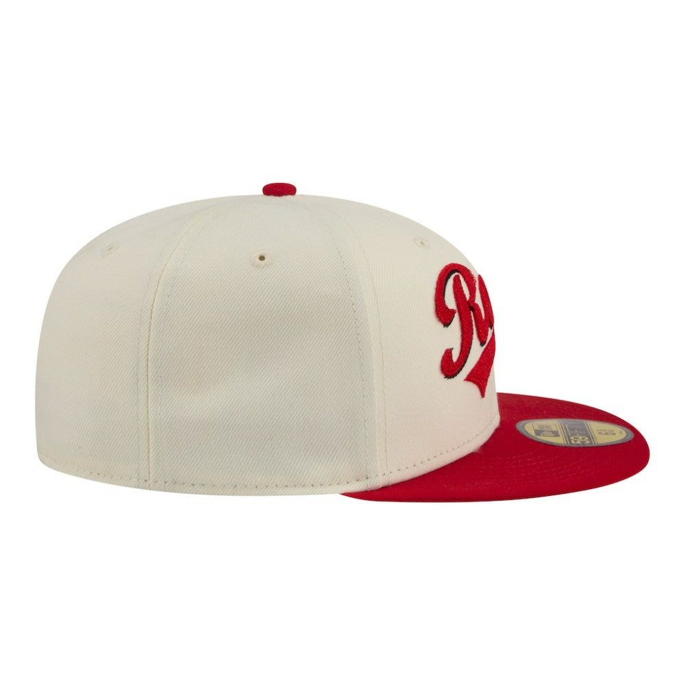 Cincinnati Reds New Era Two-Tone Stitch 59FIFTY Fitted Hat - MLB