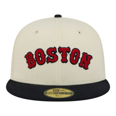 Boston Red Sox New Era Two-Tone Stitch 59FIFTY Fitted Hat - MLB