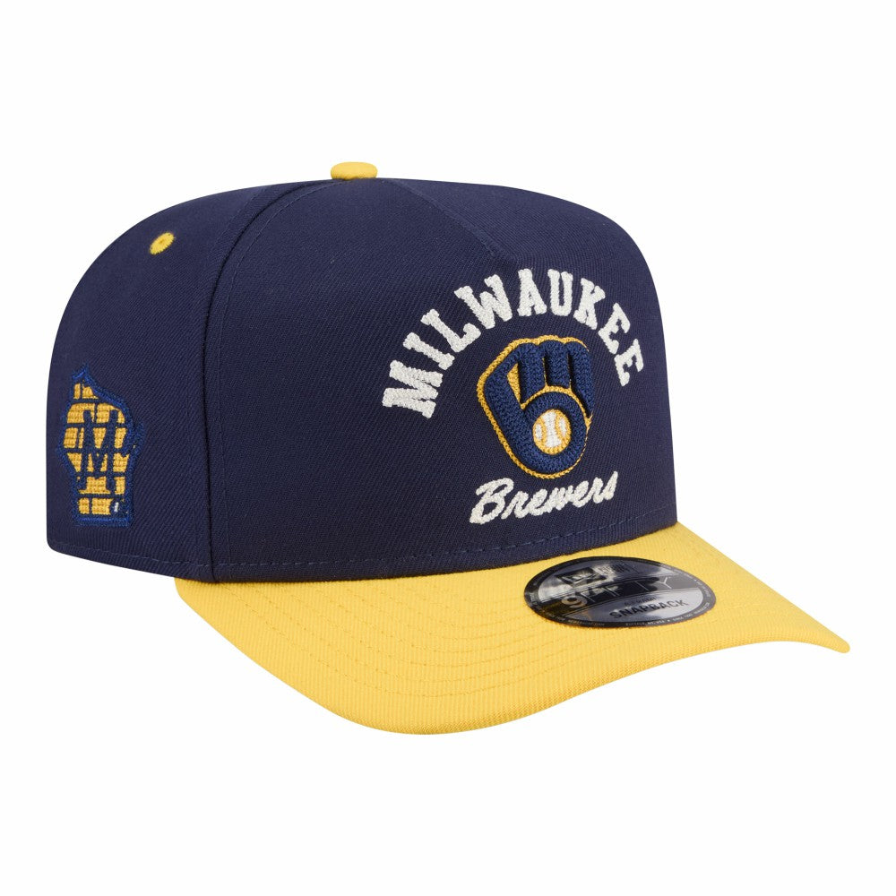 Milwaukee Brewers New Era Arched A-Frame 9FIFTY Adjustable Hat - MLB