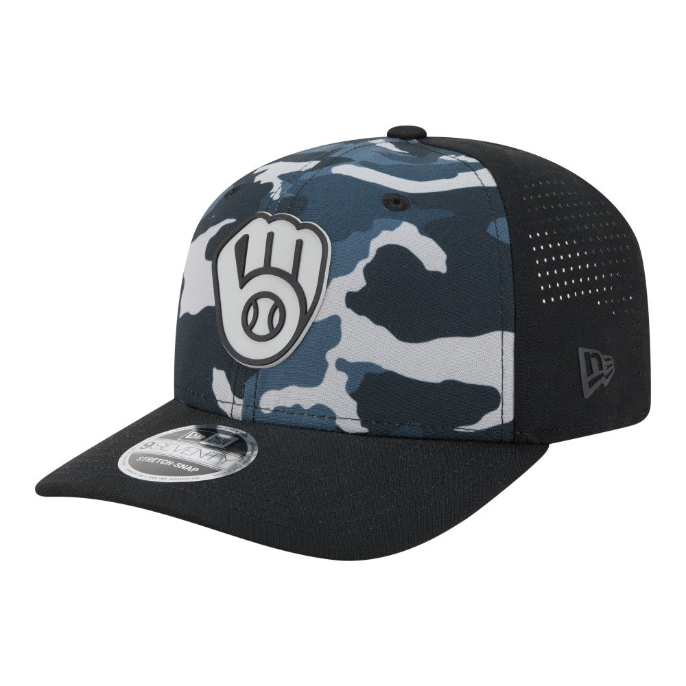 Milwaukee Brewers New Era Tonal Camo 9SEVENTY Stretch-Snap Hat - MLB