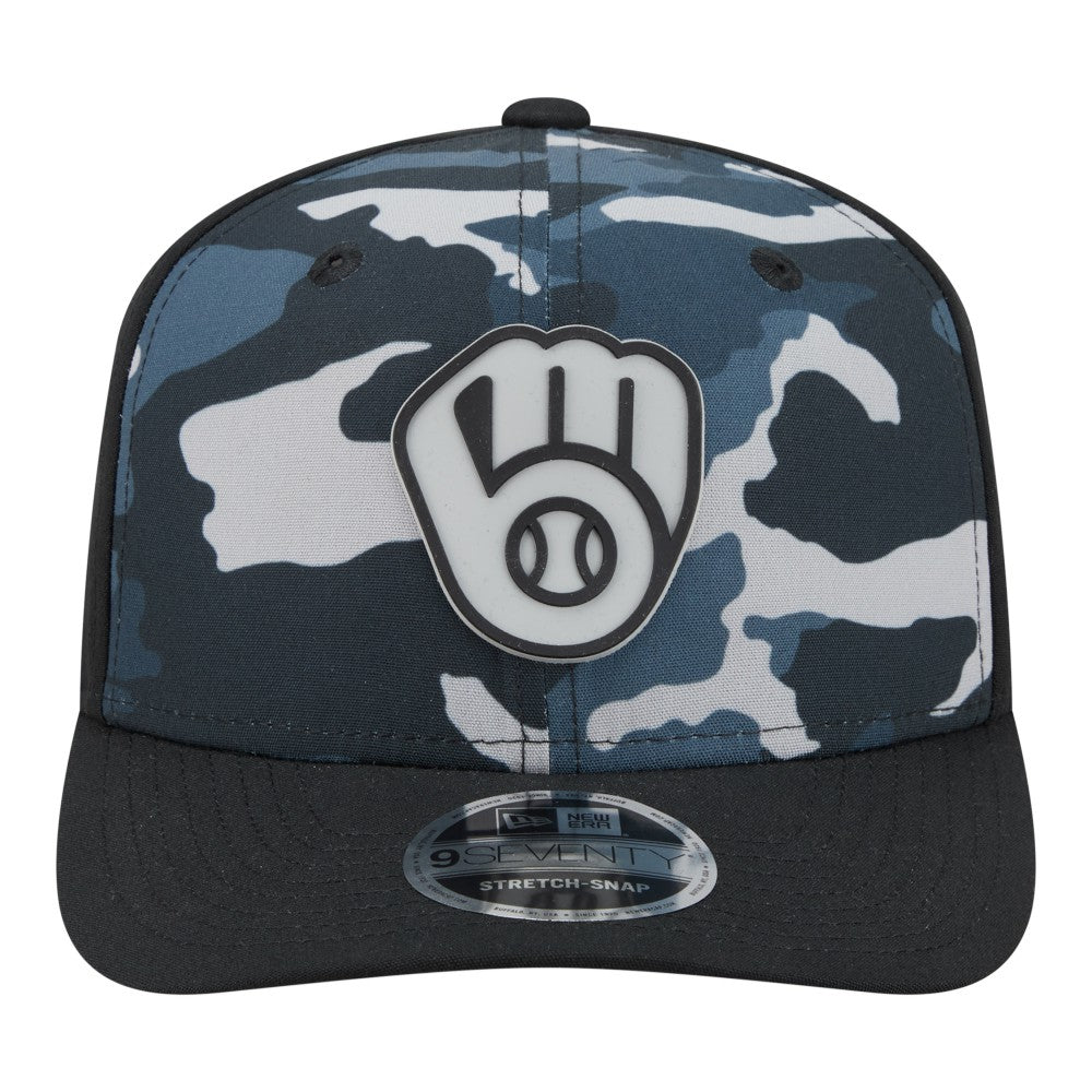 Milwaukee Brewers New Era Tonal Camo 9SEVENTY Stretch-Snap Hat - MLB