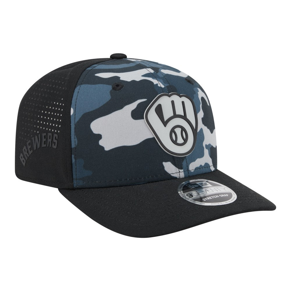 Milwaukee Brewers New Era Tonal Camo 9SEVENTY Stretch-Snap Hat - MLB