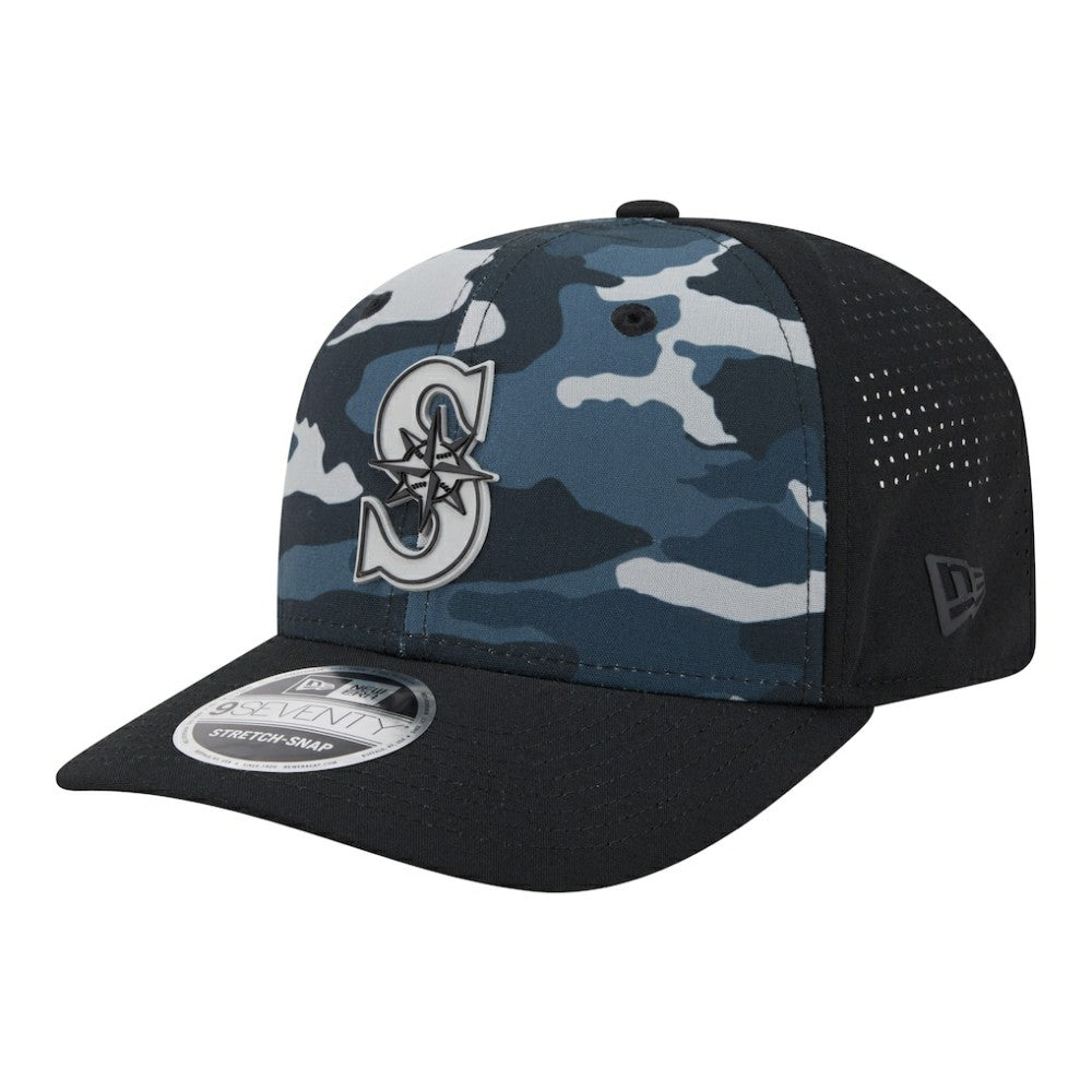 Seattle Mariners New Era Tonal Camo 9SEVENTY Stretch-Snap Hat - MLB