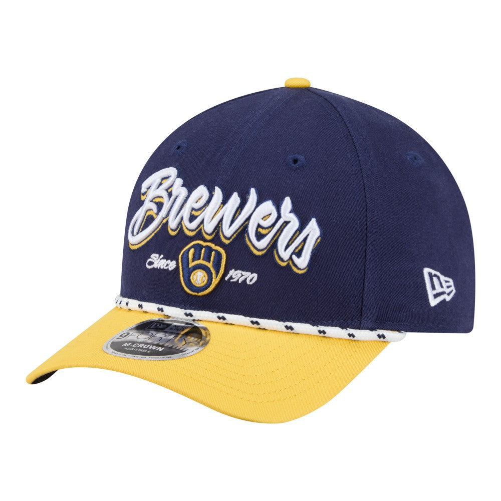 Milwaukee Brewers New Era Team Loyal 9FORTY M-Crown Adjustable Hat - MLB