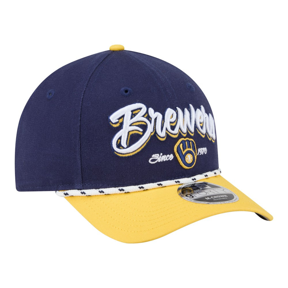 Milwaukee Brewers New Era Team Loyal 9FORTY M-Crown Adjustable Hat - MLB