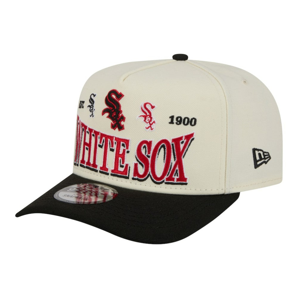 Chicago White Sox New Era Throwback Tri-Hit A-Frame 9FIFTY Adjustable Hat - MLB