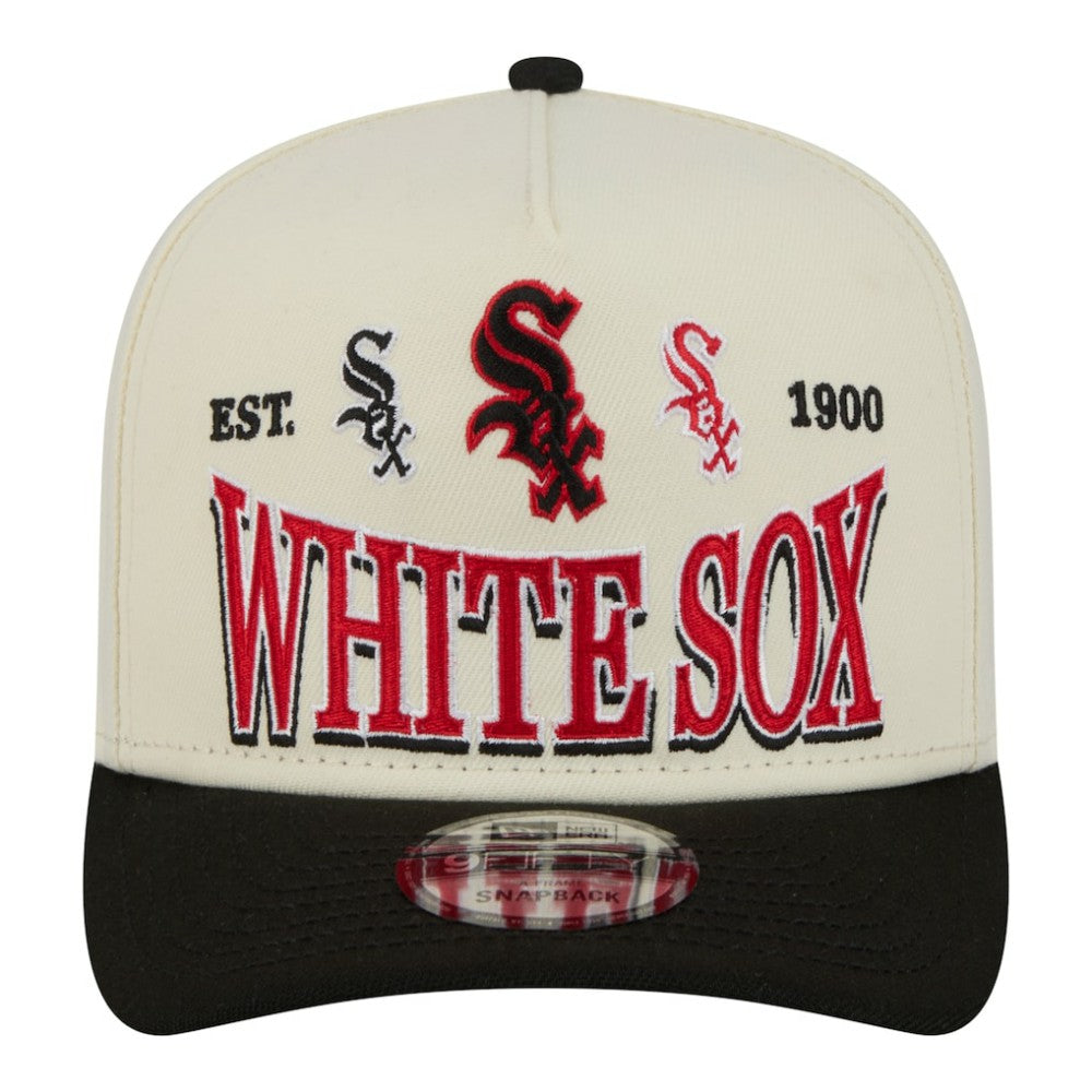 Chicago White Sox New Era Throwback Tri-Hit A-Frame 9FIFTY Adjustable Hat - MLB