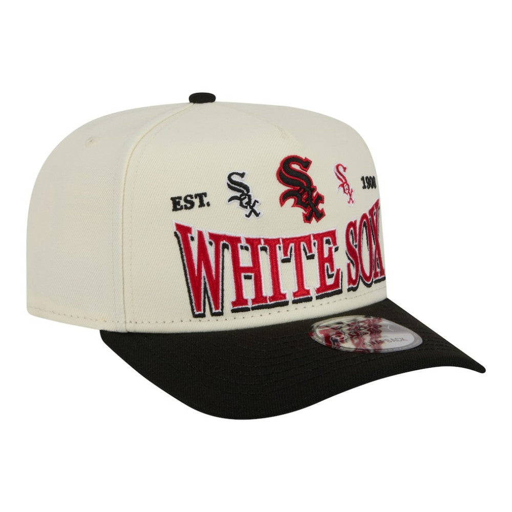 Chicago White Sox New Era Throwback Tri-Hit A-Frame 9FIFTY Adjustable Hat - MLB