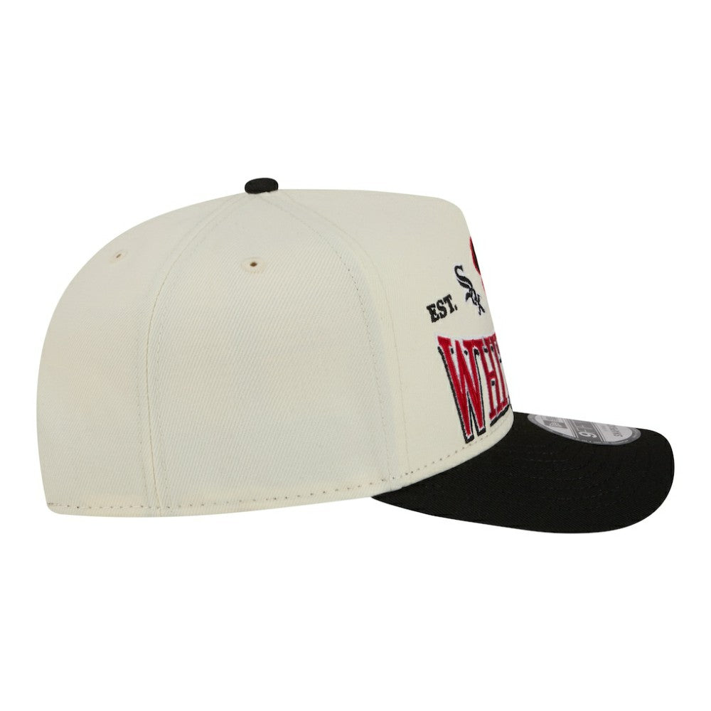 Chicago White Sox New Era Throwback Tri-Hit A-Frame 9FIFTY Adjustable Hat - MLB