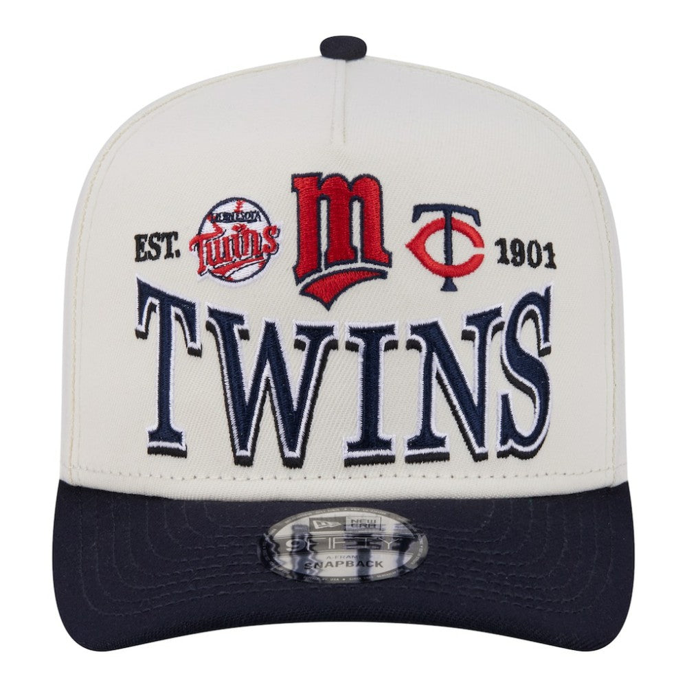 Minnesota Twins New Era Throwback Tri-Hit A-Frame 9FIFTY Adjustable Hat - MLB