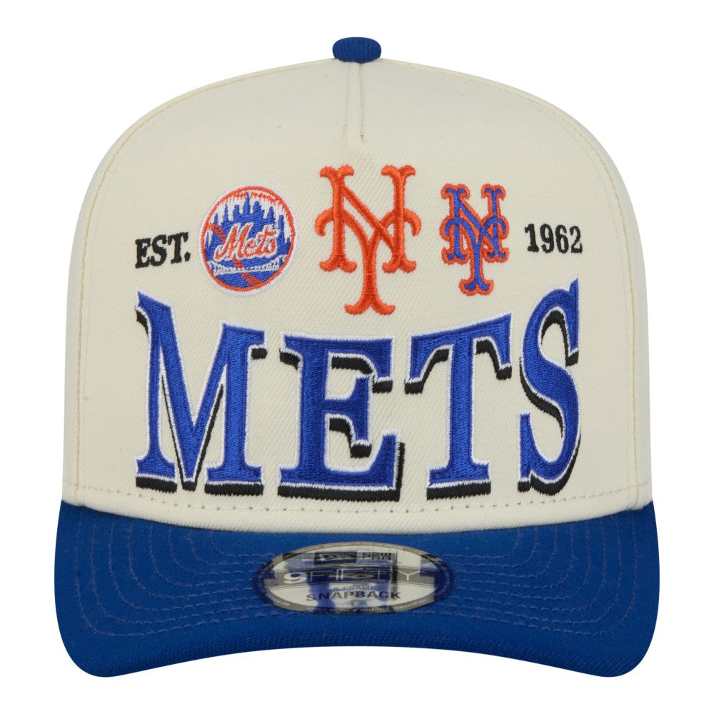 New York Mets New Era Throwback Tri-Hit A-Frame 9FIFTY Adjustable Hat - MLB