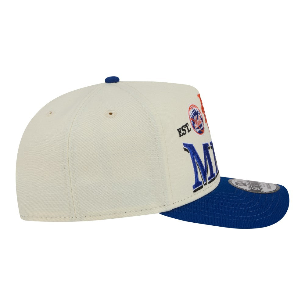 New York Mets New Era Throwback Tri-Hit A-Frame 9FIFTY Adjustable Hat - MLB