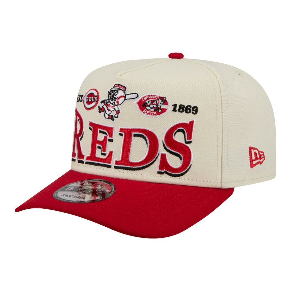 Cincinnati Reds New Era Throwback Tri-Hit A-Frame 9FIFTY Adjustable Hat - MLB