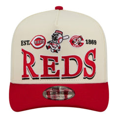 Cincinnati Reds New Era Throwback Tri-Hit A-Frame 9FIFTY Adjustable Hat - MLB
