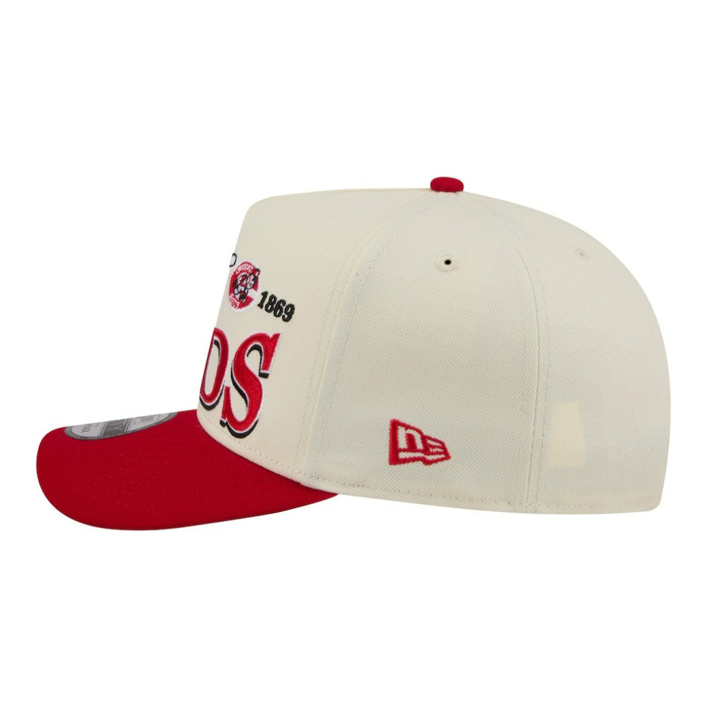 Cincinnati Reds New Era Throwback Tri-Hit A-Frame 9FIFTY Adjustable Hat - MLB