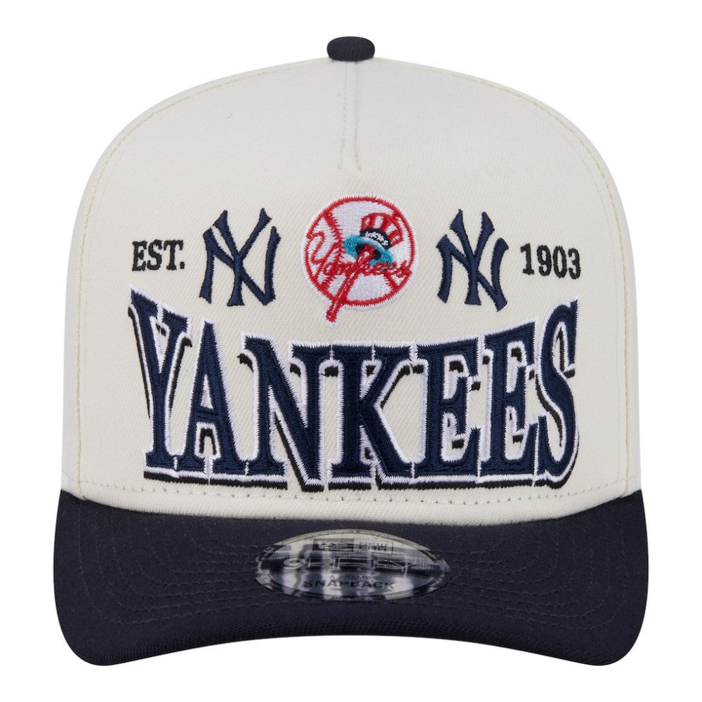 New York Yankees New Era Throwback Tri-Hit A-Frame 9FIFTY Adjustable Hat - MLB