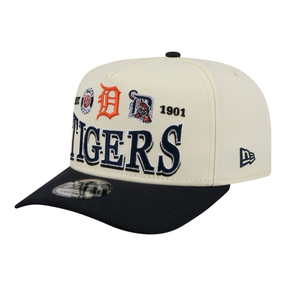 Detroit Tigers New Era Throwback Tri-Hit A-Frame 9FIFTY Adjustable Hat - MLB