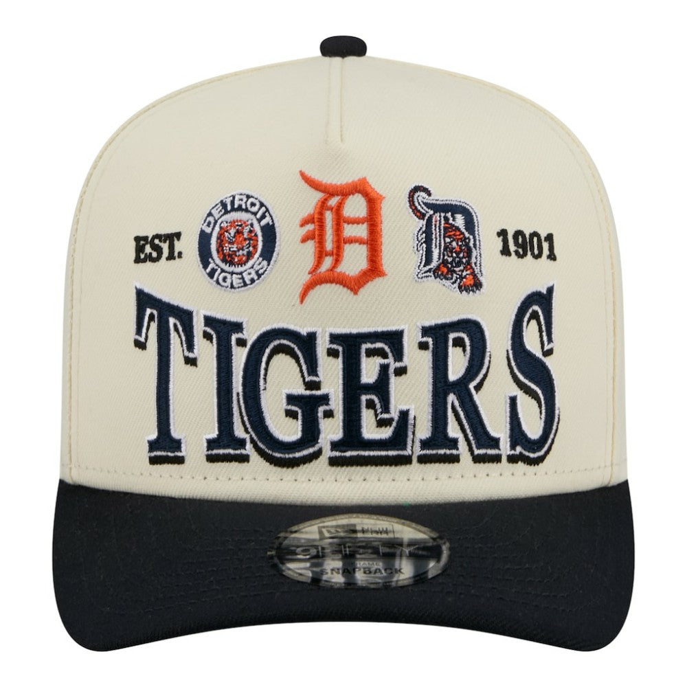 Detroit Tigers New Era Throwback Tri-Hit A-Frame 9FIFTY Adjustable Hat - MLB