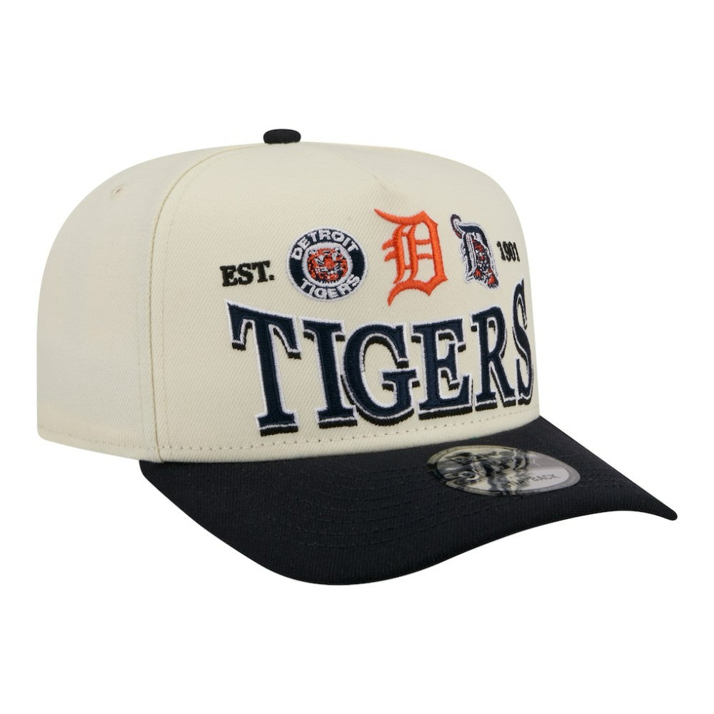 Detroit Tigers New Era Throwback Tri-Hit A-Frame 9FIFTY Adjustable Hat - MLB