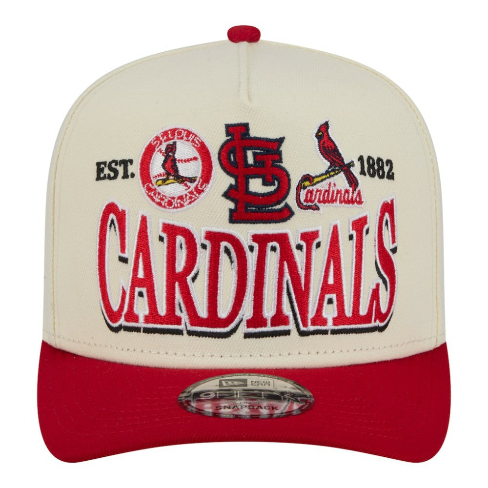 St. Louis Cardinals New Era Throwback Tri-Hit A-Frame 9FIFTY Adjustable Hat - MLB