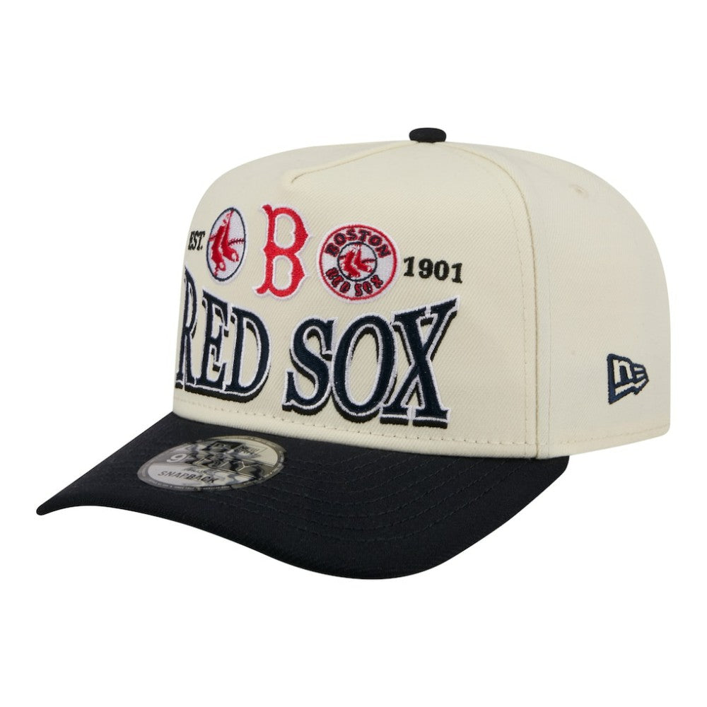 Boston Red Sox New Era Throwback Tri-Hit A-Frame 9FIFTY Adjustable Hat - MLB