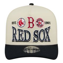 Boston Red Sox New Era Throwback Tri-Hit A-Frame 9FIFTY Adjustable Hat - MLB