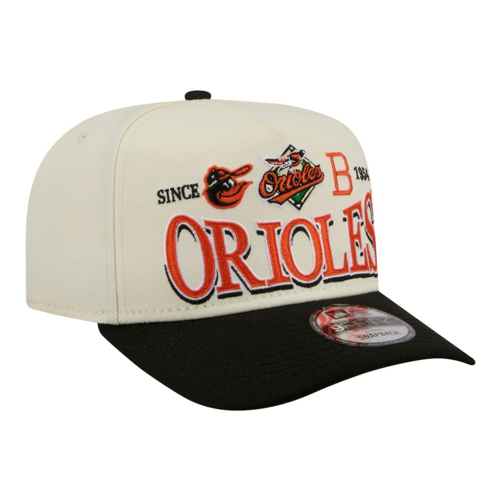 Baltimore Orioles New Era Throwback Tri-Hit A-Frame 9FIFTY Adjustable Hat - MLB