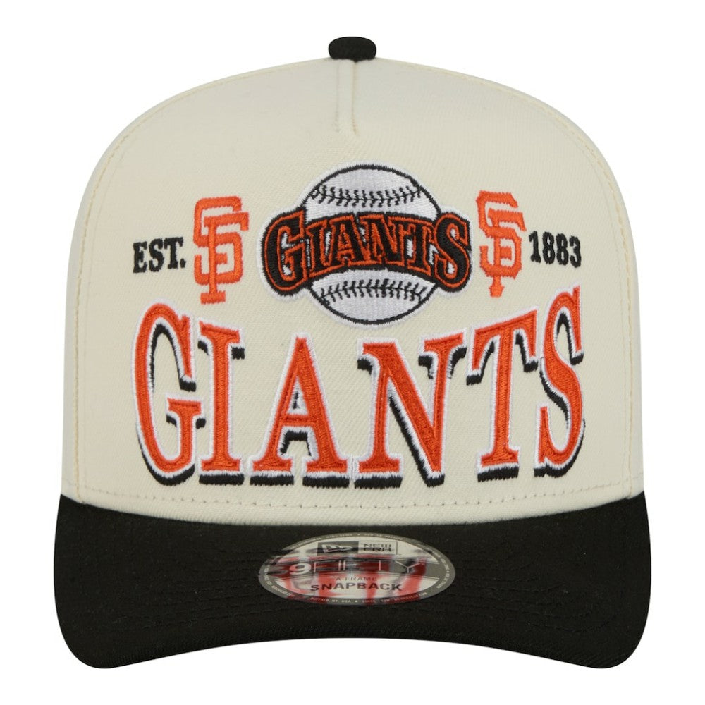 San Francisco Giants New Era Throwback Tri-Hit A-Frame 9FIFTY Adjustable Hat - MLB