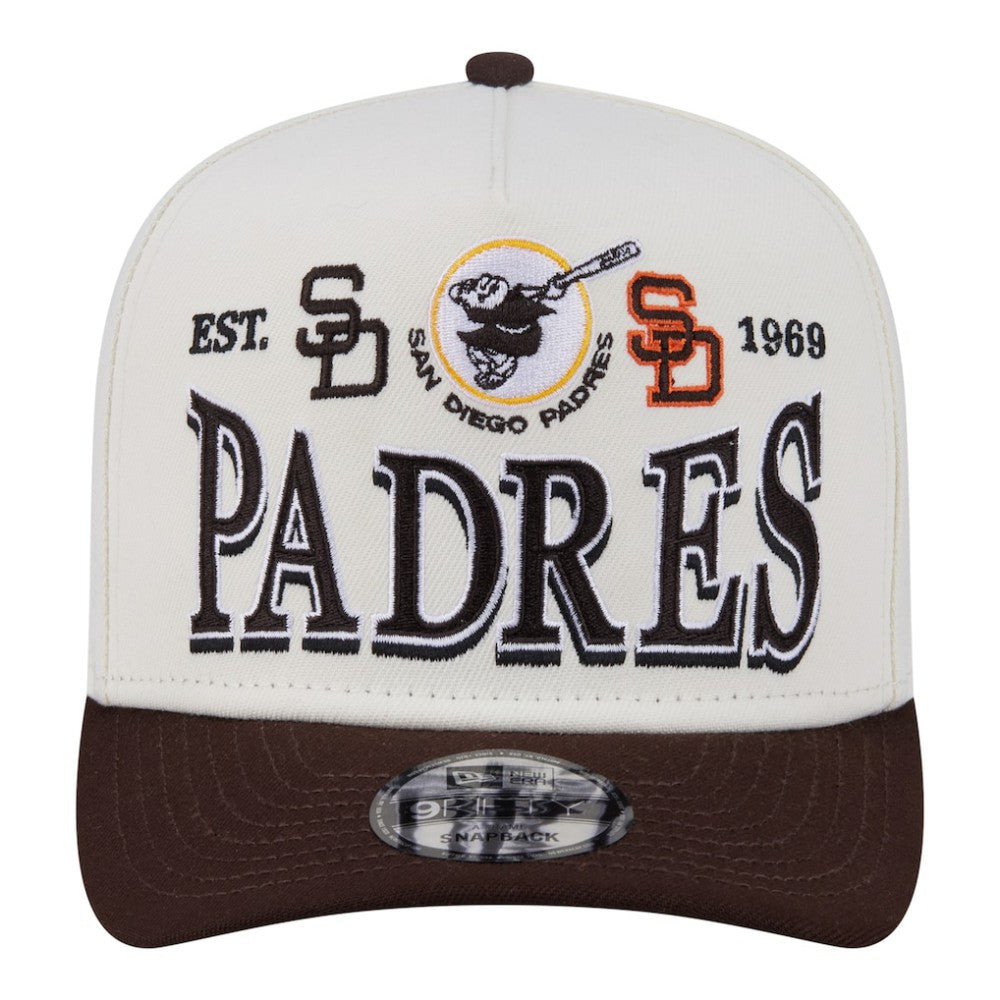 San Diego Padres New Era Throwback Tri-Hit A-Frame 9FIFTY Adjustable Hat - MLB