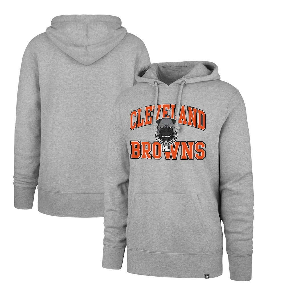 Cleveland Browns '47 Dawg Pound XL Velocity Headline Pullover Hoodie Gray | 47 brand
