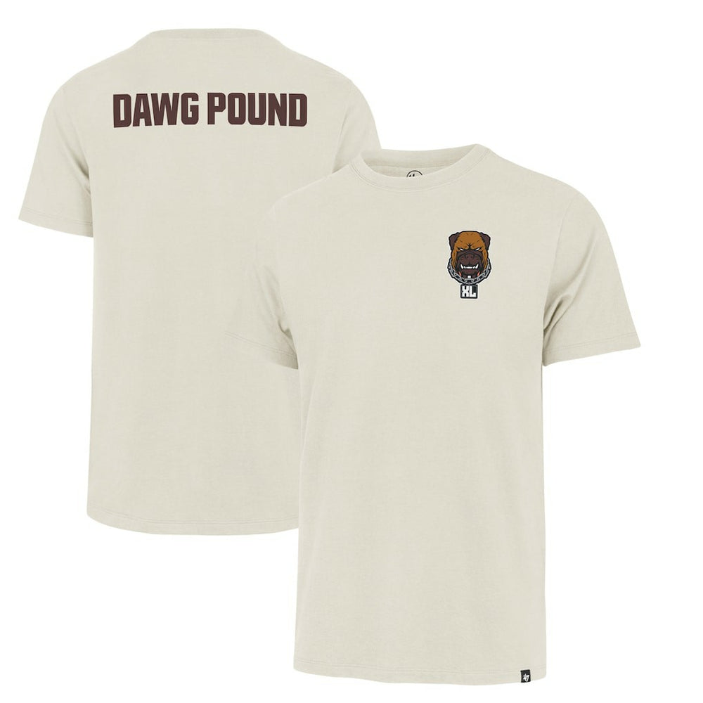 Cleveland Browns '47 Dawg Pound XL Backer Franklin T-Shirt Cream | 47 brand