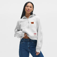 Washington Commanders lululemon Women's Scuba Oversized Half-Zip Hoodie Heathered Core Ultra Light Grey | NFL