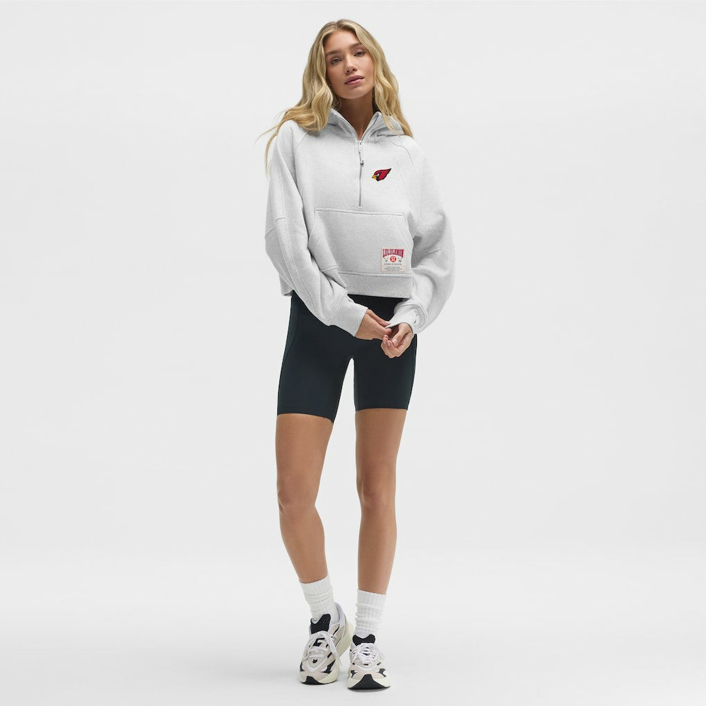 Arizona Cardinals lululemon Women's Scuba Oversized Half-Zip Hoodie Heathered Core Ultra Light Grey | NFL