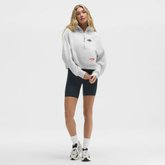 Baltimore Ravens lululemon Women's Scuba Oversized Half-Zip Hoodie Heathered Core Ultra Light Grey | NFL