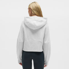 Cleveland Browns lululemon Women's Scuba Oversized Half-Zip Hoodie Heathered Core Ultra Light Grey | NFL