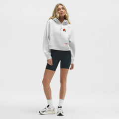 Cleveland Browns lululemon Women's Scuba Oversized Half-Zip Hoodie Heathered Core Ultra Light Grey | NFL