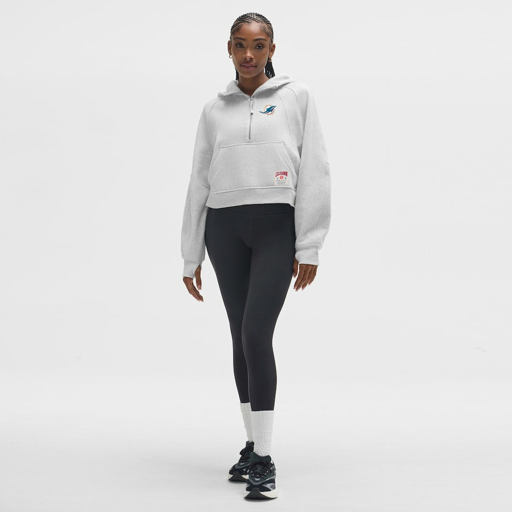 Miami Dolphins lululemon Women's Scuba Oversized Half-Zip Hoodie Heathered Core Ultra Light Grey | NFL