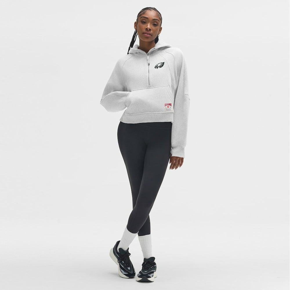 Philadelphia Eagles lululemon Women's Scuba Oversized Half-Zip Hoodie Heathered Core Ultra Light Grey | NFL