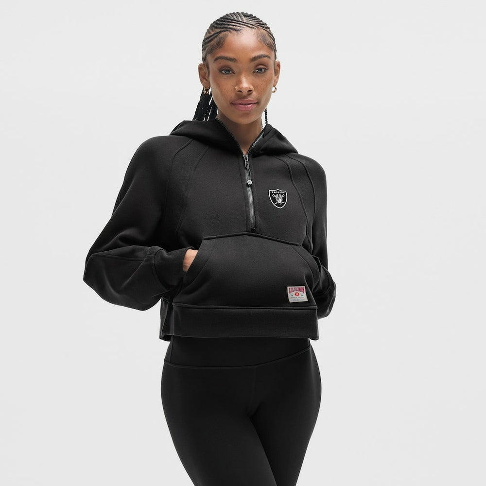 Las Vegas Raiders lululemon Women's Scuba Oversized Half-Zip Hoodie Black | NFL