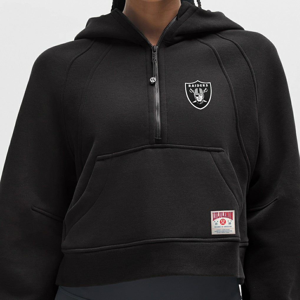Las Vegas Raiders lululemon Women's Scuba Oversized Half-Zip Hoodie Black | NFL
