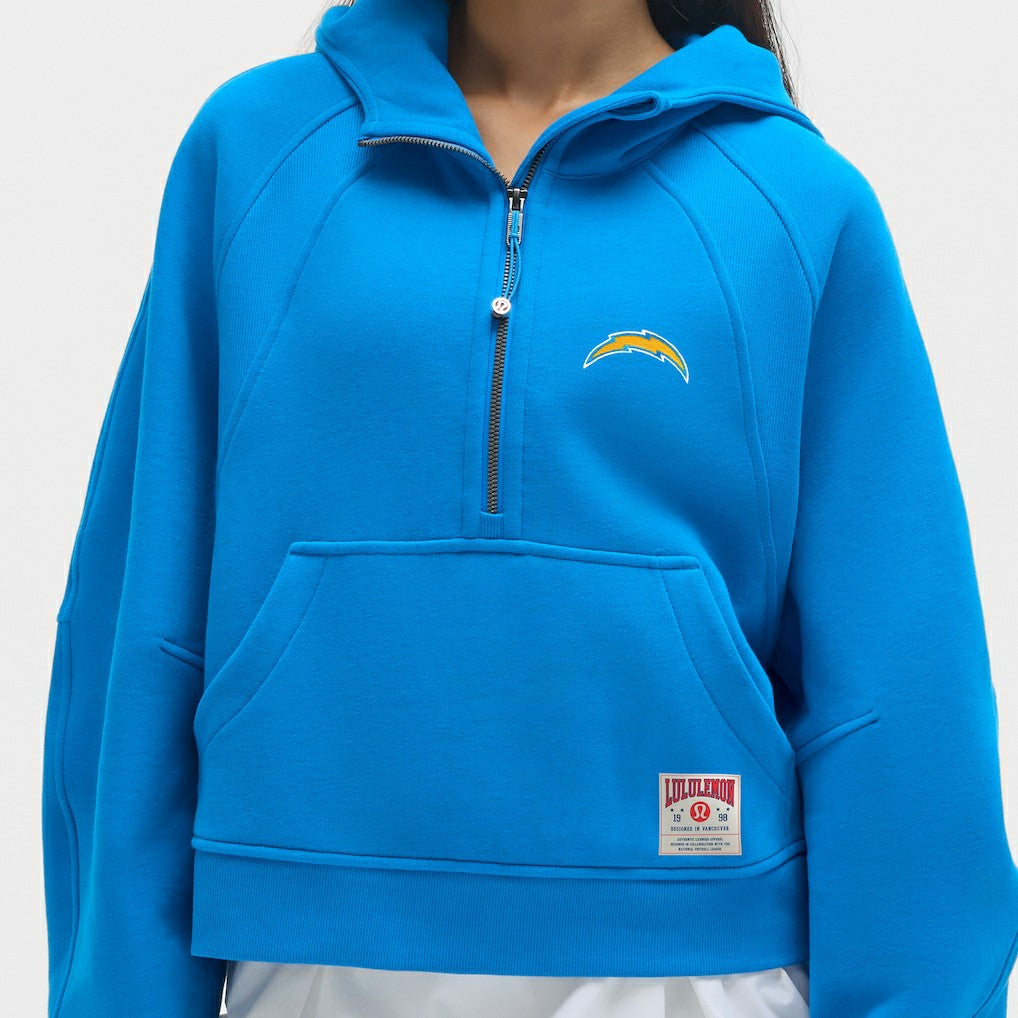 Los Angeles Chargers lululemon Women's Scuba Oversized Half-Zip Hoodie Beaming Blue | NFL