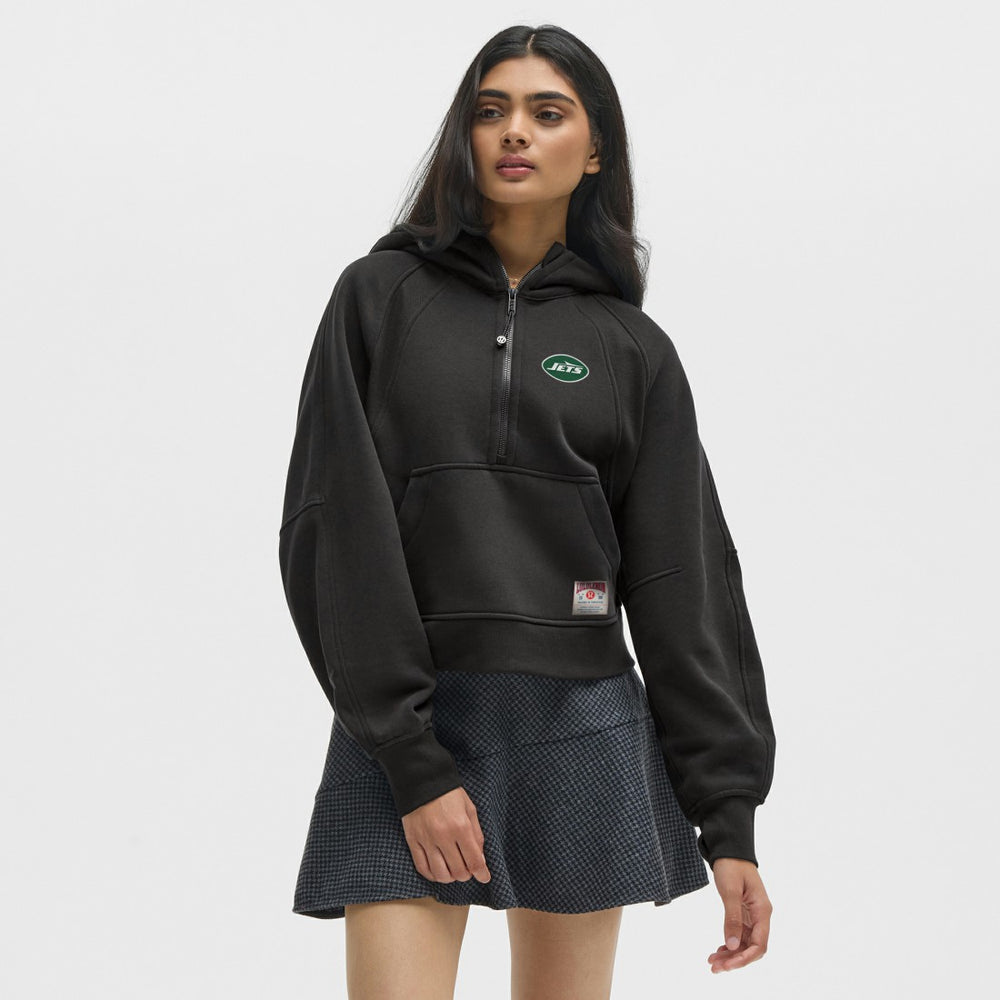 New York Jets lululemon Women's Scuba Oversized Half-Zip Hoodie Black | NFL